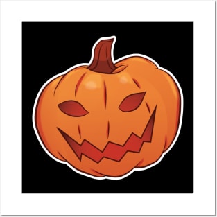 Scary Pumpkin Halloween Tee Posters and Art